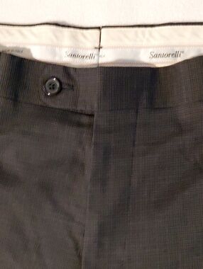 Santorelli Men's Flat-Front Dress Shorts in Charcoal Gray